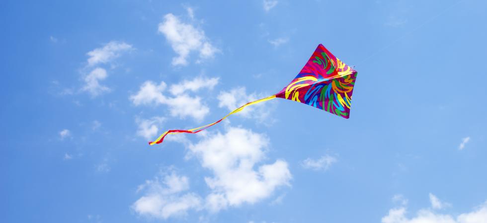 colorful kite in the blue sky